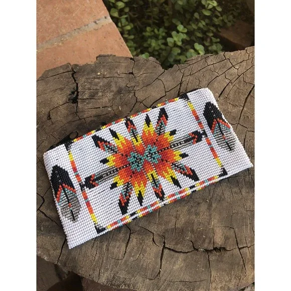 Handmade Southwestern Beaded hand bag - Picture 2 of 11